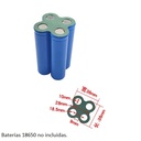 Arandelas de aislamiento 4P para baterías 18650. Cuadrada