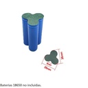 Aislante 3P para baterías 18650. Tringular sólido