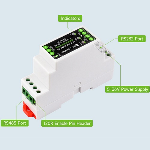 Convertidor RS232 a RS485. Con aislamiento digital