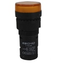 Indicador luminoso amarillo 16mm 24V