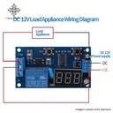 Temporizador programable ajustable 0-999s. Rele 12V