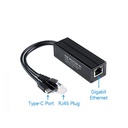 Divisor PoE Gigabit industrial. Puerto de salida USB tipo C