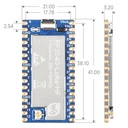 Placa de desarrollo RP2040-LoRa, integra chip RF SX1262, comunicación de largo alcance, opciones para banda de frecuencia