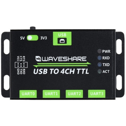 Convertidor industrial USB a UART TTL. 4 canales
