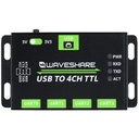 Convertidor industrial USB a UART TTL. 4 canales