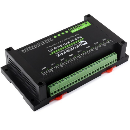 Módulo de relé industrial Modbus RTU de 8 canales (D) con entrada digital e interfaz RS485