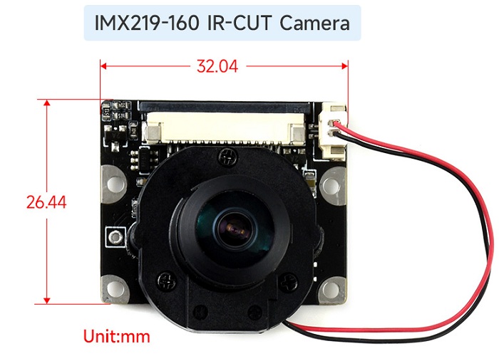 Cámara IMX219-160 8MP IR-CUT, 162° FOV, Infraestructura IR-CUT, Aplicable para Jetson Nano / Módulo de Cálculo