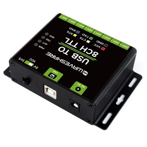 Convertidor Industrial USB a UART TTL de 8 canales