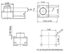 Pulsador 2 pines en L 6X6 - Pulsador 6mm de alto aprox