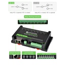 Módulo industrial 8 relés con doble Ethernet, Modbus RTU y PoE