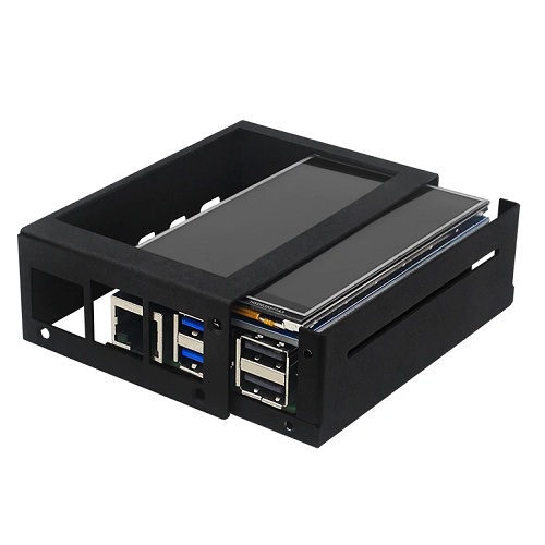 Caja metálica para pantalla LCD MHS 3.5’’. Para Raspberry Pi