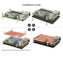Kit disipador y base acrílica para Raspberry Pi 5