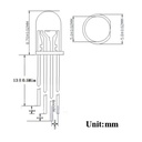 LED RGB WS2812 5mm. Claro