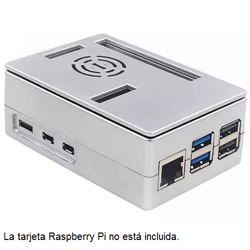 Caja plástica para Raspberry Pi. Tipo A Gris