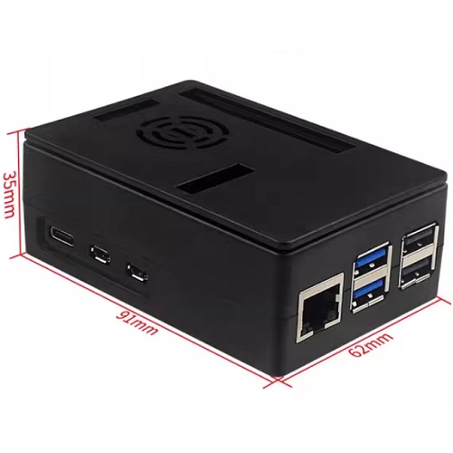 Caja plástica para Raspberry Pi. Tipo A Gris