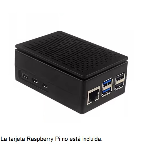 Caja plástica para Raspberry Pi. Tipo B Negra