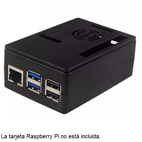 Caja plástica para Raspberry Pi. Tipo A Negra