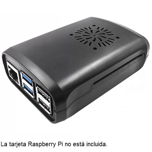 Caja plástica para Raspberry Pi. Tipo C Negra
