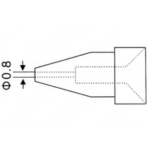 Punta de repuesto 0.8mm para pistola desoldadora ZD-415/ZD-987