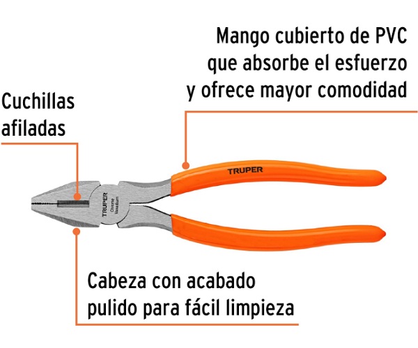 Alicate para electricista 8" TRUPER