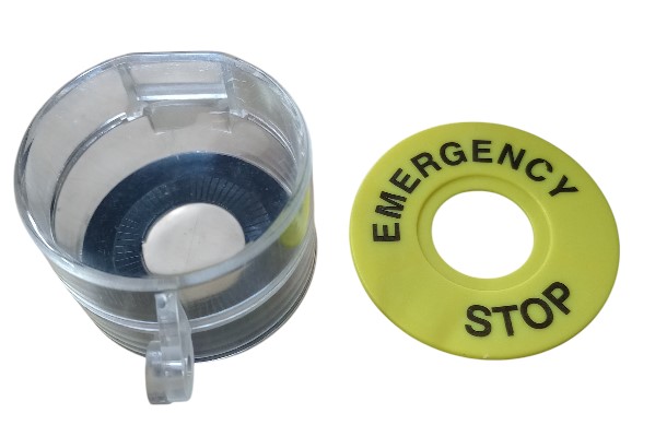 Cubierta de protección para suiche de paro de emergencia