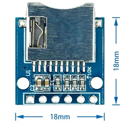 Módulo para tarjeta microSD. Con pines sin soldar