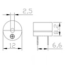 Buzzer zumbador pasivo. 3-12VDC
