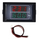 Medidor de voltaje y frecuencia. 500VAC, 99.9Hz