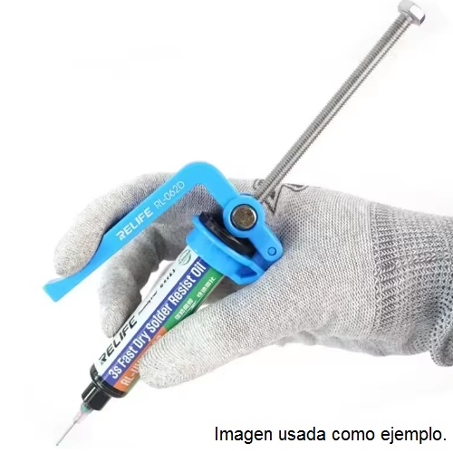 Aplicador de soldadura de jeringa. Con tornillo. Para jeringas de 5 a 10 CC