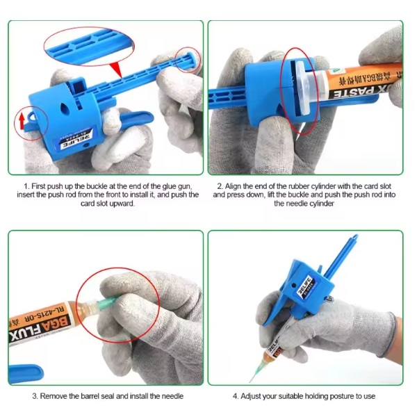 Aplicador de soldadura de jeringa. Para jeringas de 10 CC