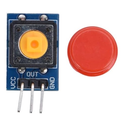Módulo PCB de suiche pulsador 12x12mm. Rojo