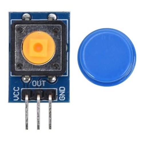 Módulo PCB de suiche pulsador 12x12mm. Azul