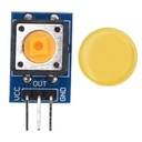 Módulo PCB de suiche pulsador 12x12mm. Amarillo