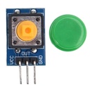 Módulo PCB de suiche pulsador 12x12mm. Verde