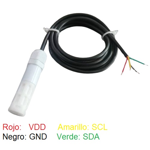 Sensor de temperatura y humedad SHT30 RS485 MODBUS-RTU. SL67