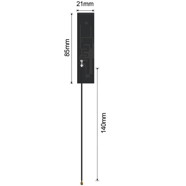 Antena LoRa 915MHz UFL IPX. 4dBi