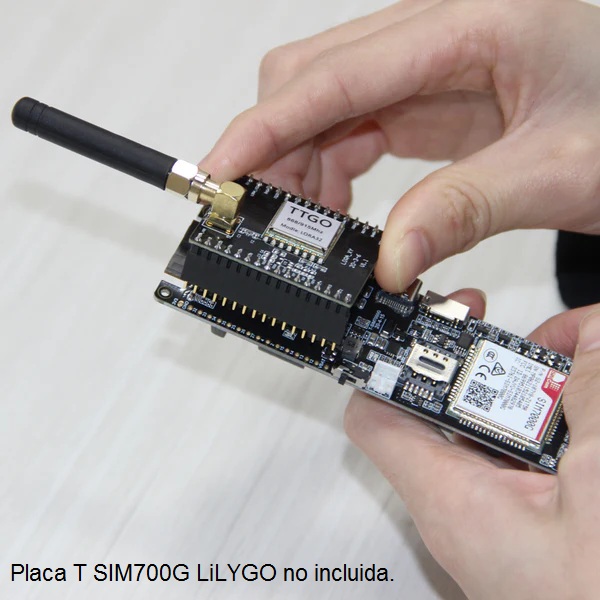 Shield LoRa 868/915 MHz para T-SIM700G