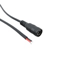 Cable de alimentación DC hembra. 5.5 x 2.1 mm. Negro. 15 cm