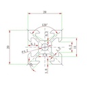 Perfil de aluminio 2020V para CNC. 2 metros
