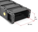 Cadena porta cable flexible para CNC. 25x38mm