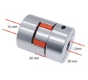 Acople flexible estrella para motor. De 10mm a 12mm