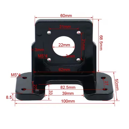 Soporte con base horizontal para NEMA 17/42