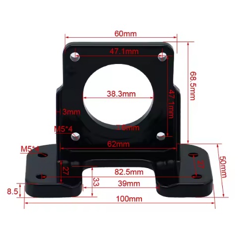 Soporte con base horizontal para NEMA 23/57