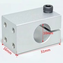 Soporte con abrazadera de fijación para eje. FXLJ 10mm