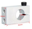Soporte con abrazadera de fijación para eje. FXLU 10mm