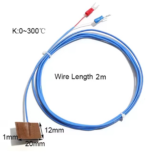 Sensor de temperatura de superficie tipo K. Tipo parche