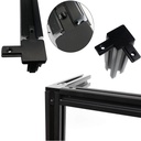 Conector para esquina para perfil 2020. Negro