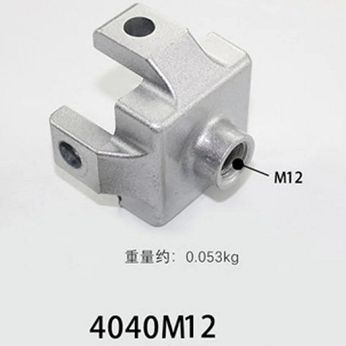 Bloque de conexión de extremo de pie de perfil de aluminio 4040. M12