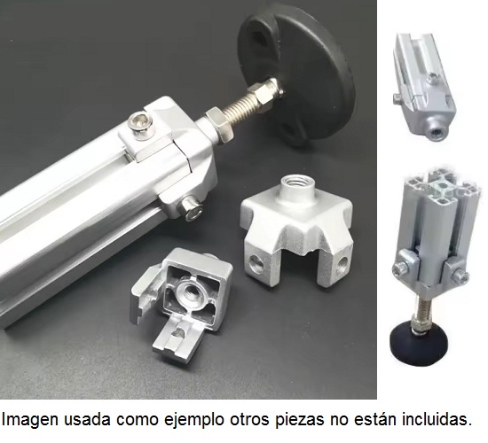 Bloque de conexión de extremo de pie de perfil de aluminio 4040. M12
