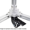Conector de anclaje de rueda para perfil 2020. Negro